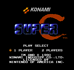 Super C (USA) Title Screen